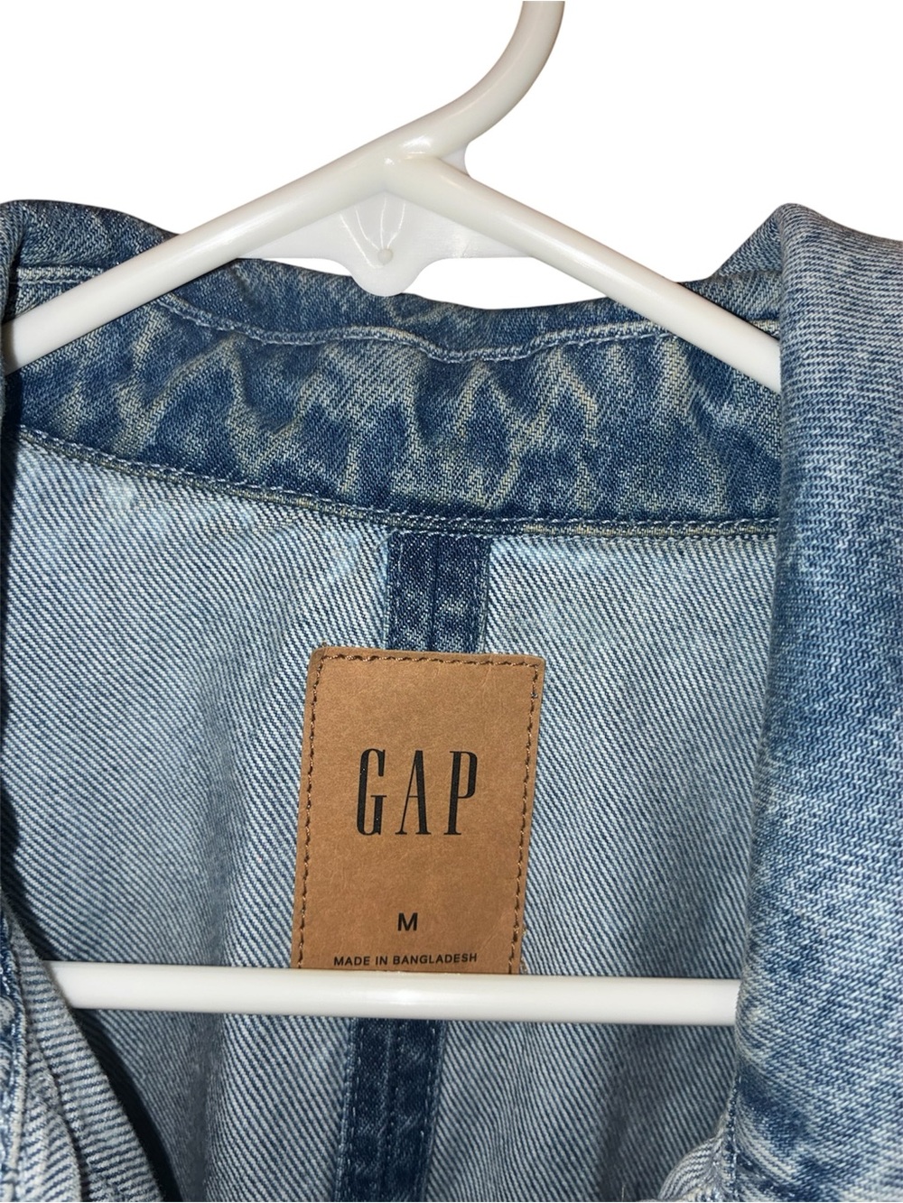 GAP Washed Drop-Shoulder Sleeves Pure Cotton Denim Jacket With Utility Pockets M - Picture 7 of 8